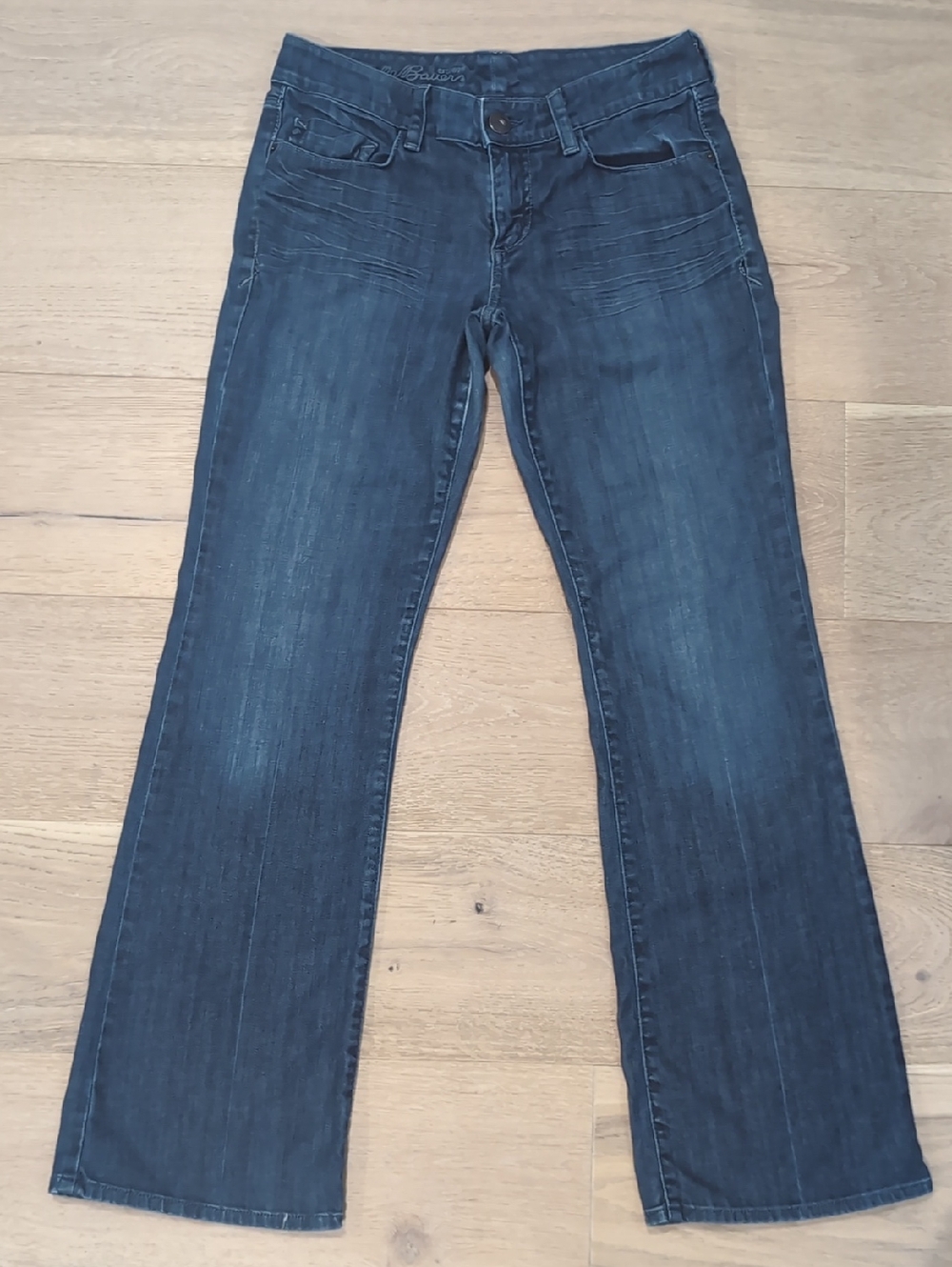 Eddie Bauer Dark Blue Low-rise Flare Jeans